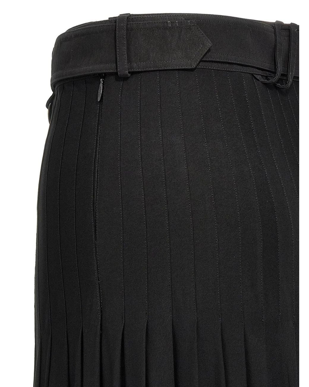 Burberry Black Pleated Skirt