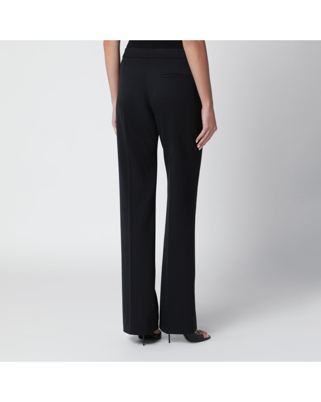 ANDAMANE Black Gladys Virgin Wool Gabardine Trousers
