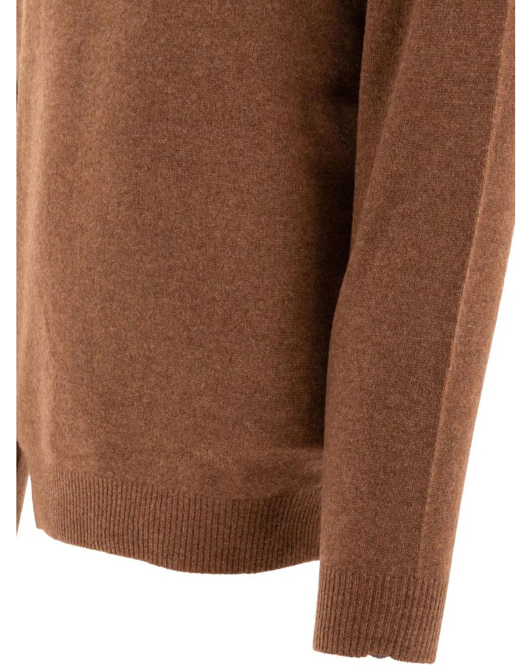 Beams Plus Brown Wool Polo Shirt for men