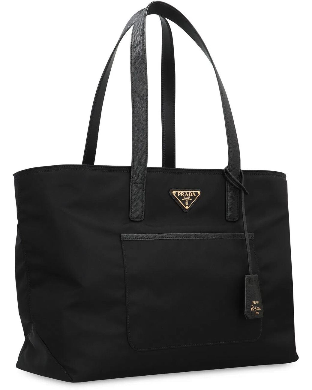 Prada Black Shopping Bag Re-Edition 1978 Medium