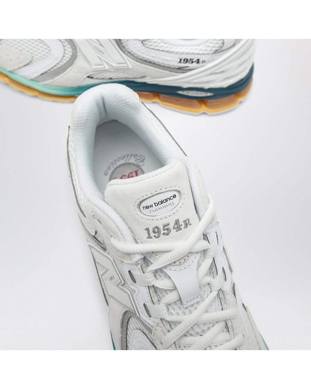 New Balance White And Mint 1954R Sneakers for men