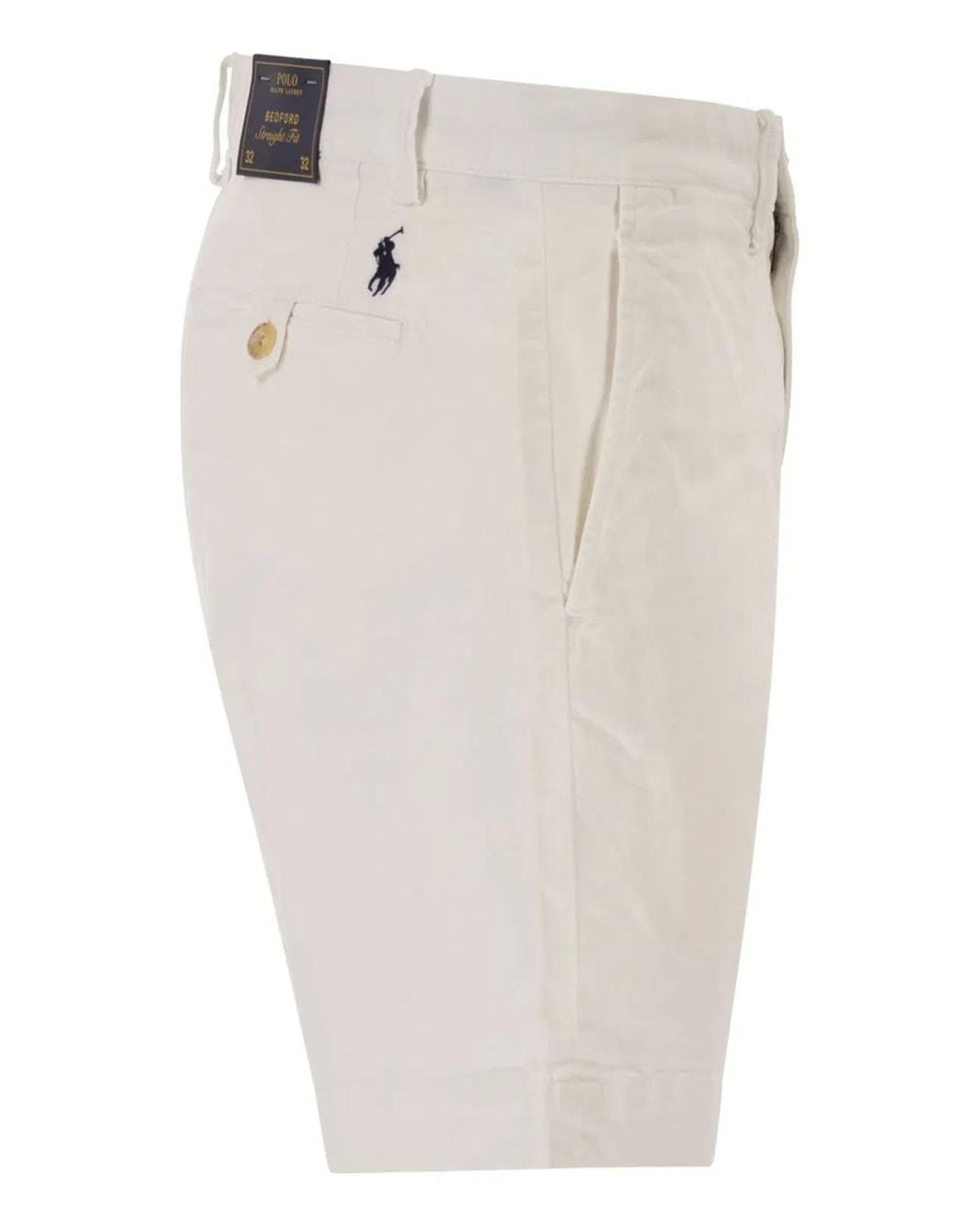 Polo Ralph Lauren White Stretch Classic Fit Chino Short for men