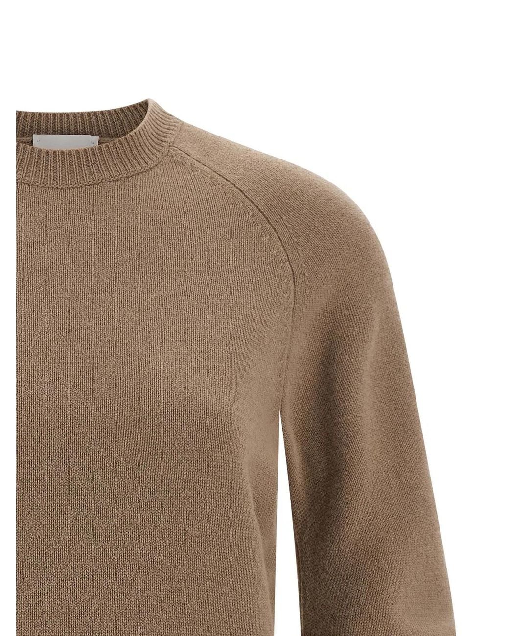 Nude Brown Curved Sleeve Sweater