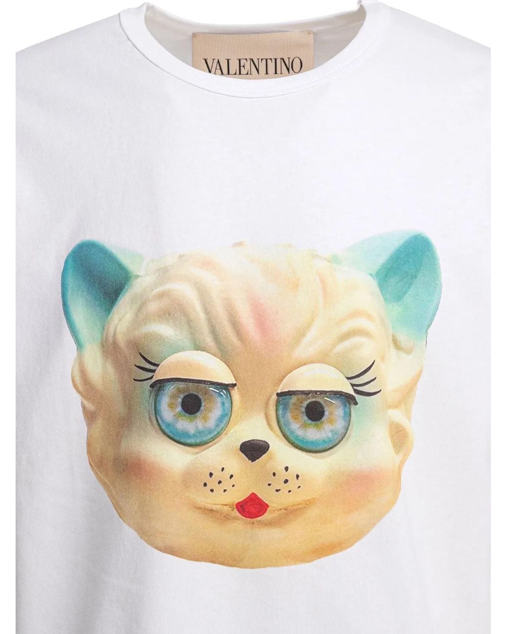 Valentino White Le Chat De La Maison Cotton T-Shirt for men
