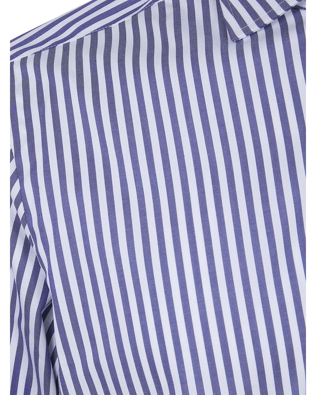 Barba Napoli Blue Classic Popeline Stripes Shirt for men