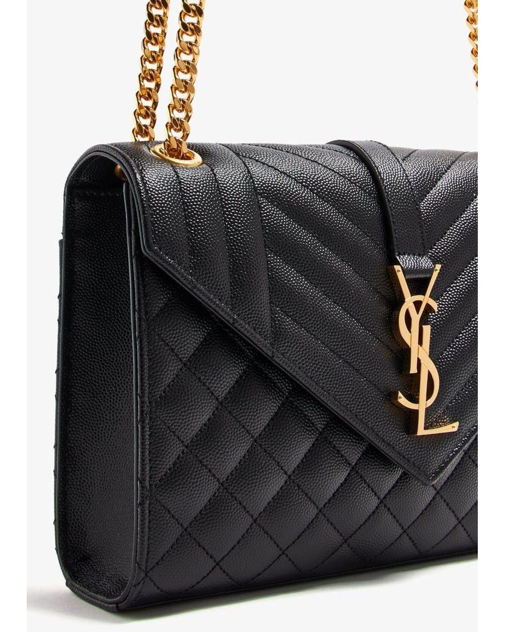 Saint Laurent Black Envelope Medium Bag