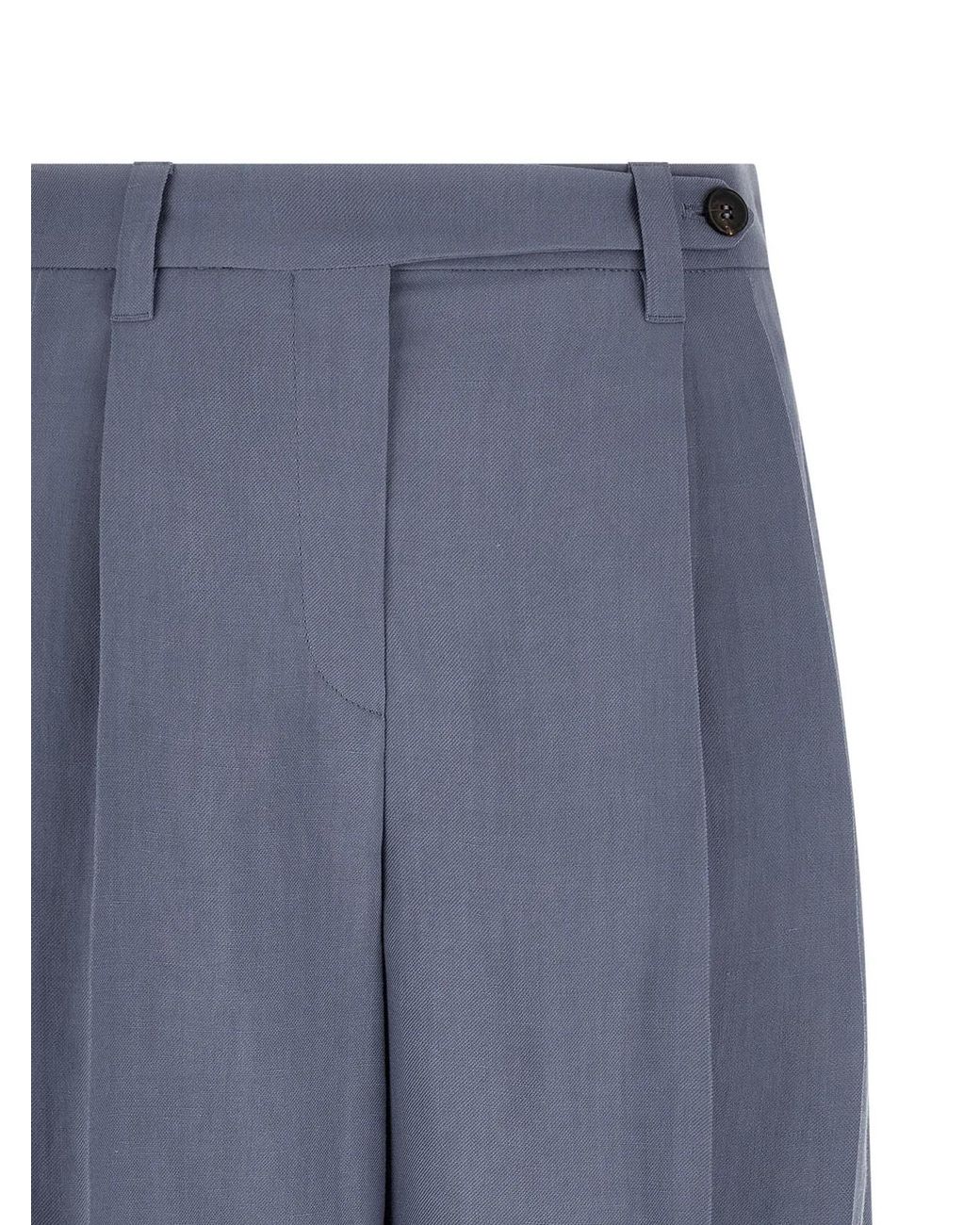 Brunello Cucinelli Blue Viscose Bermuda Shorts