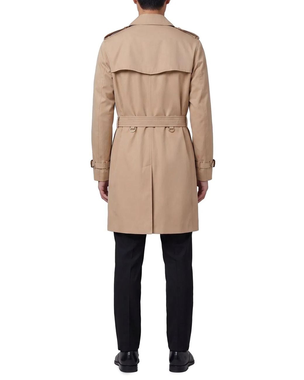 Burberry Natural Mid-Length Heritage Kensington Trench Coat for men