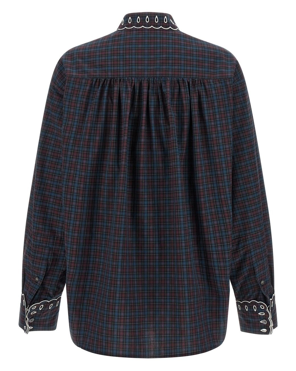 Marni Blue Sangallo Embroidery Shirt