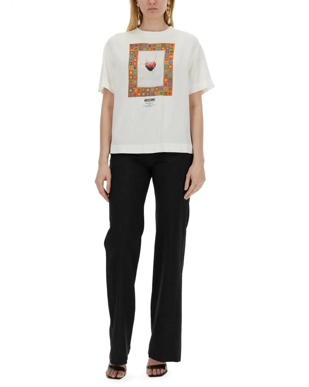 Moschino Couture White T-Shirt Heart