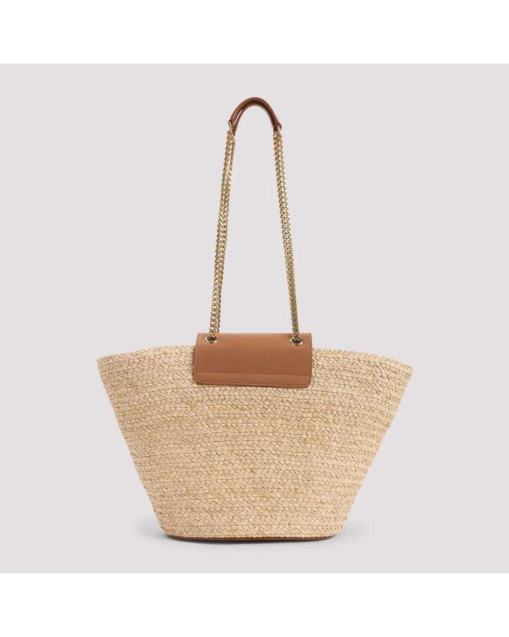 Saint Laurent Natural Manon Raffia Tote Bag