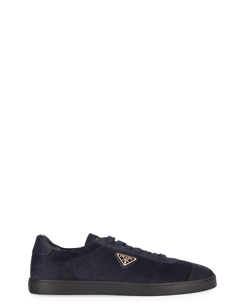 Prada Black Dark Suede Sneakers