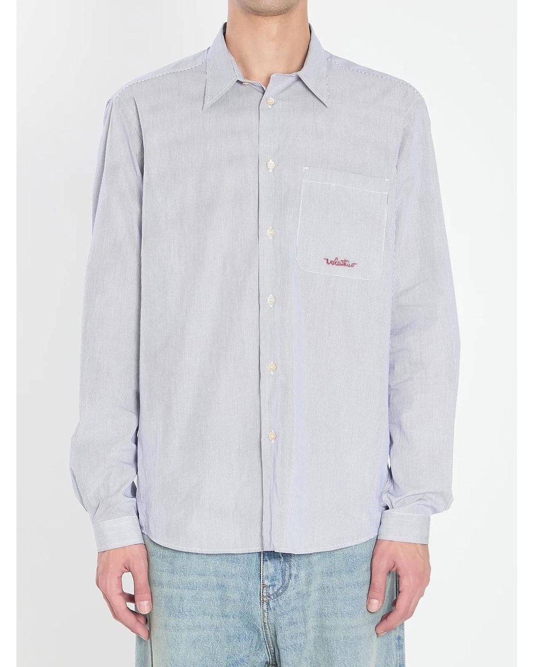 Valentino Garavani White Striped Shirt for men