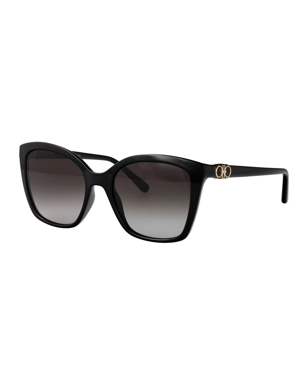 Ferragamo Black Acetate Sunglasses