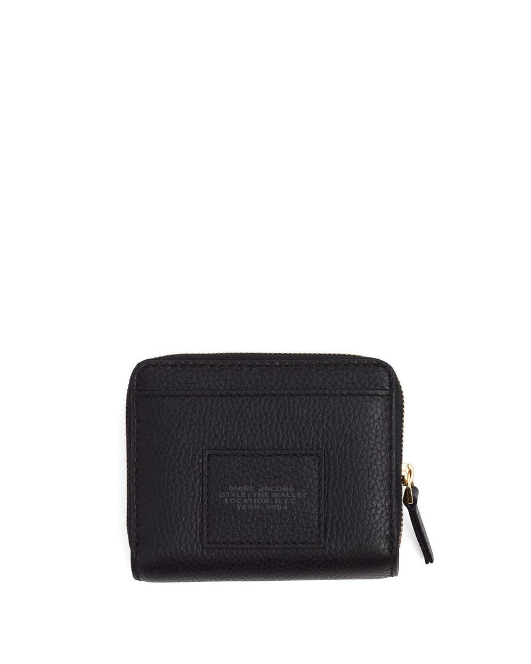 Marc Jacobs Black Grained Leather Mini Compact Wallet