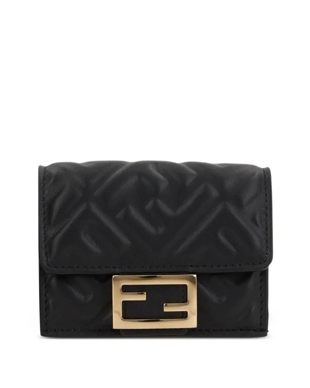 Fendi Black Micro Wallet With Logo