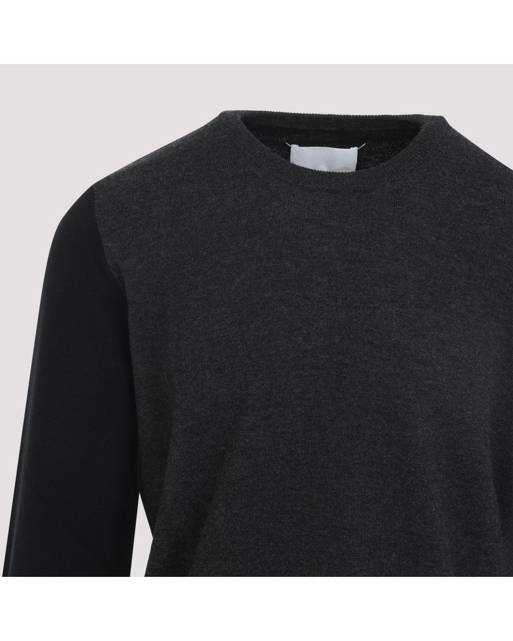Maison Margiela Black Wool Crewneck Sweater for men