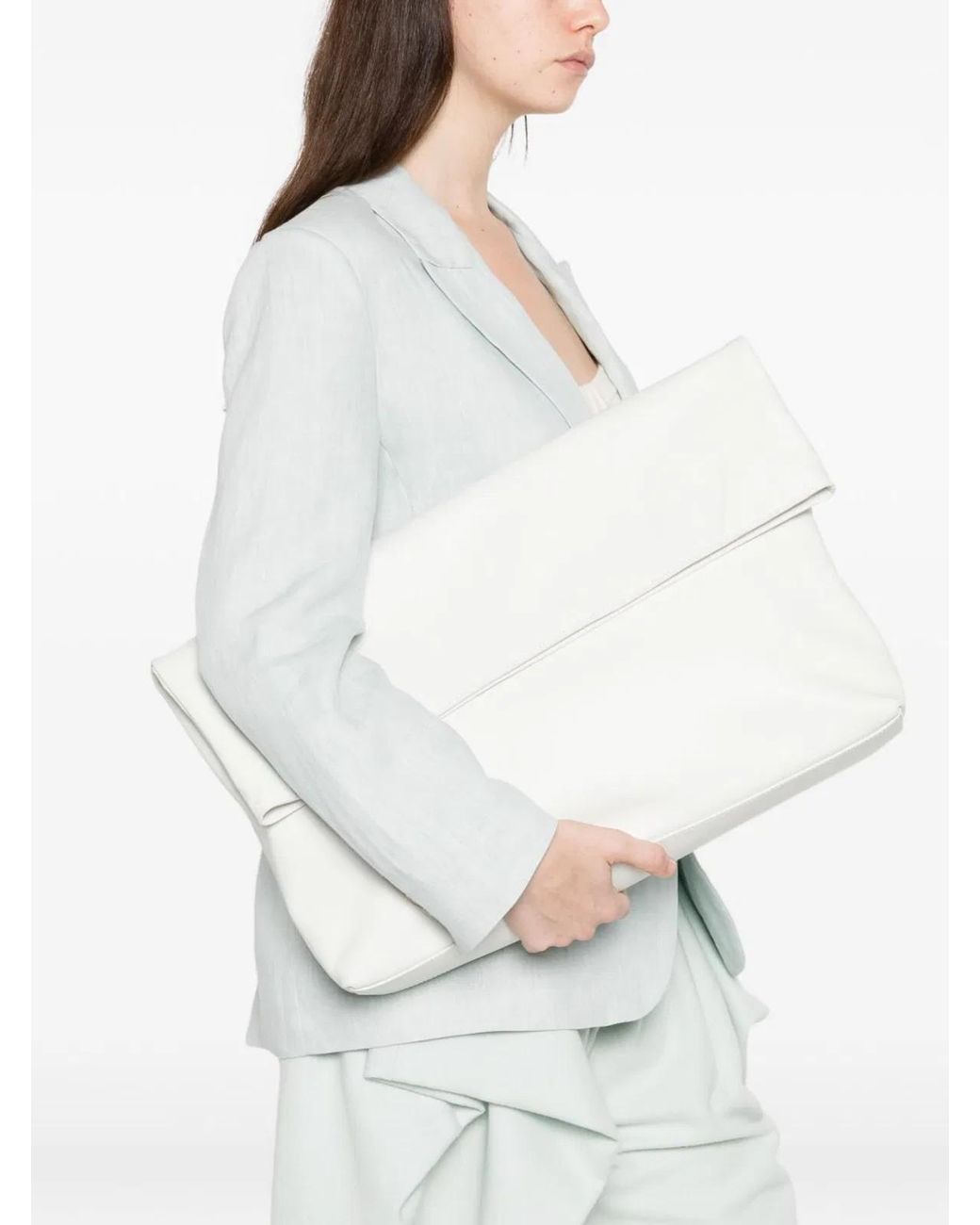 Herskind White Sofia Leather Tote Bag