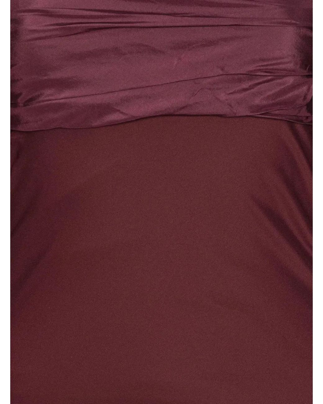 ROTATE BIRGER CHRISTENSEN Purple Chiffon Dress With Puffed Sleeves