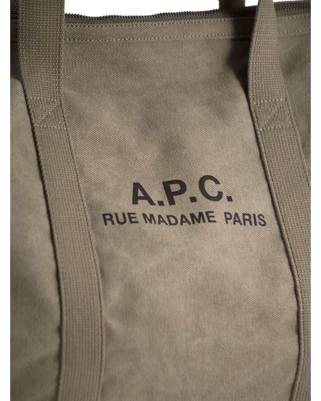 A.P.C. Brown Canvas Weekend Bag for men