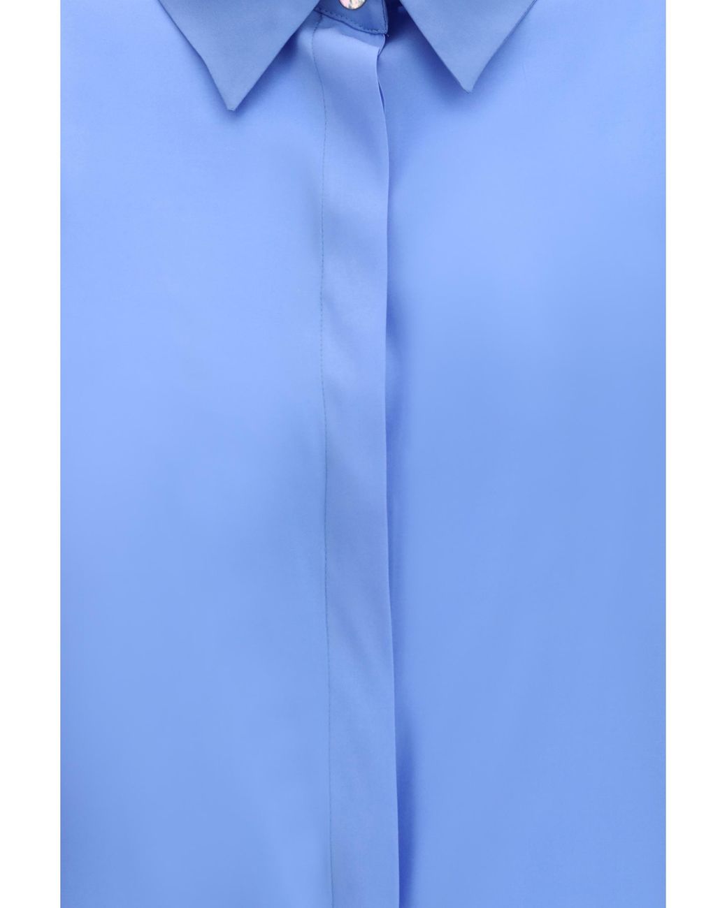 Adidas By Stella McCartney Blue Adidas By Stella Mccartney Silk Shirt With Back Gathering