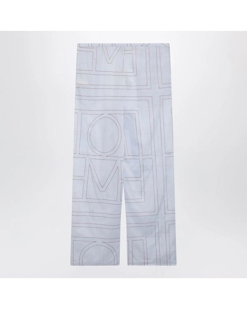 Totême  Blue Monogram Cottonblend Pajama Trousers
