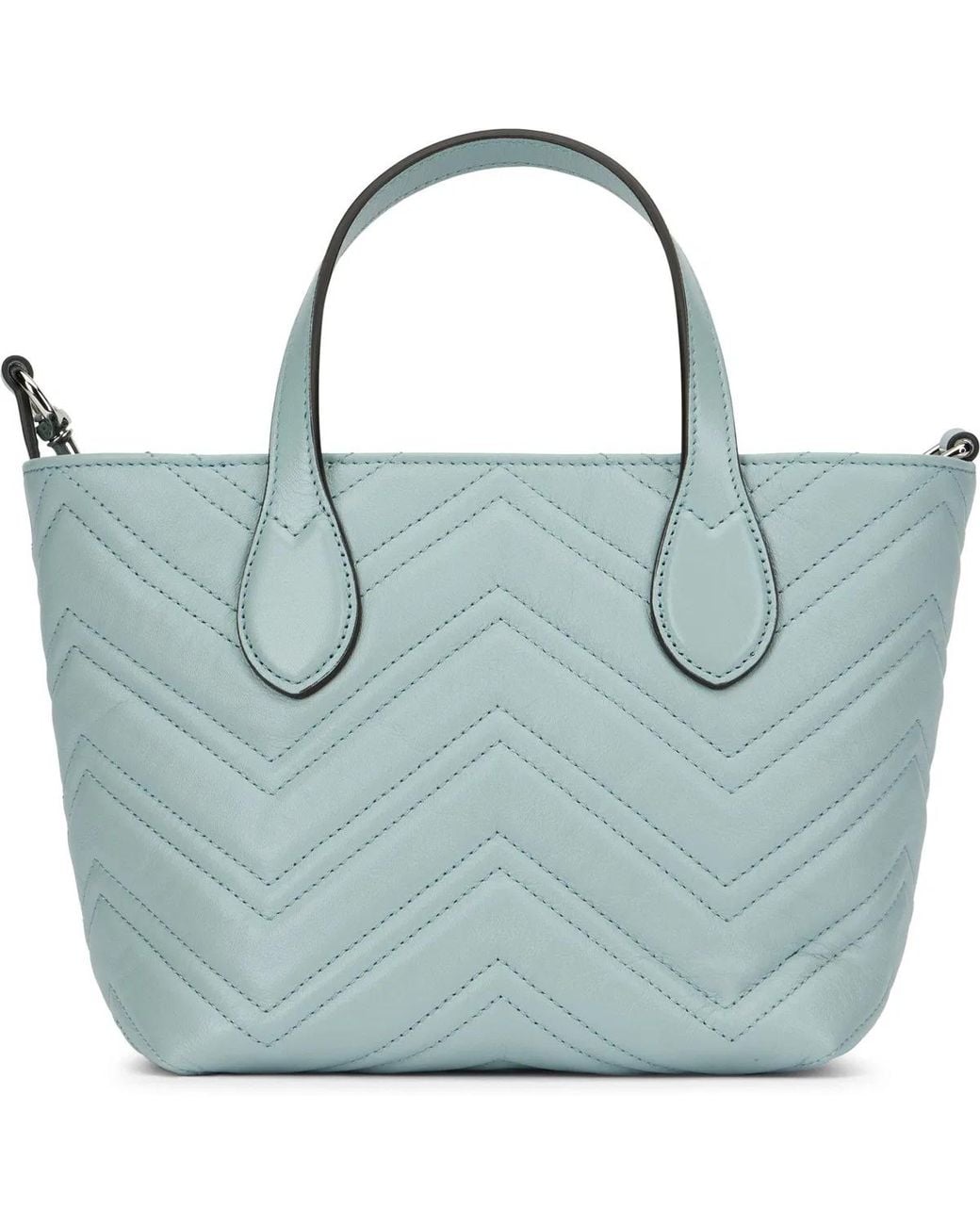 Gucci Blue Pastel Light Leather Small Gg Marmont Handbag