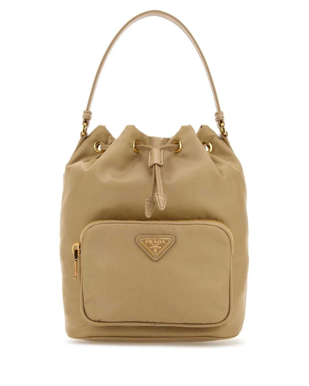 Prada Natural Duet Re-Nylon Bucket Bag