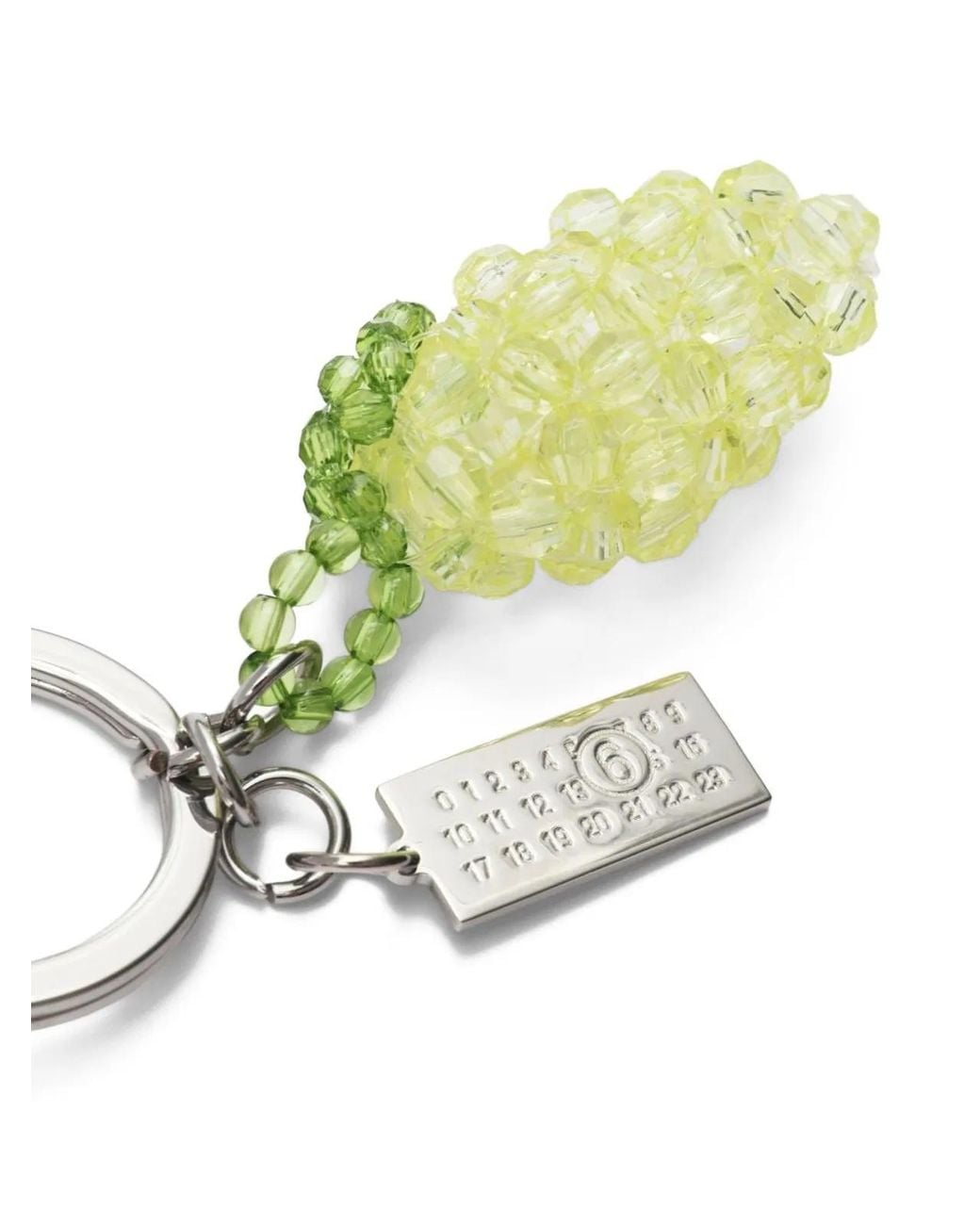 MM6 by Maison Margiela White Lemon-Shaped Keychain