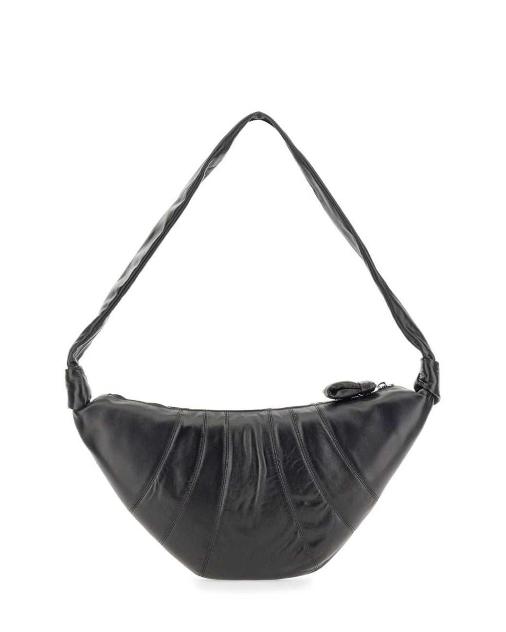 Lemaire Gray Leather Medium Croissant Bag
