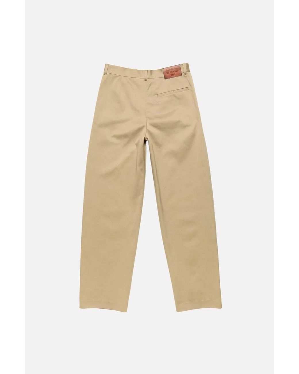 Acne Natural Palass Classic Cotton Satin Pants for men