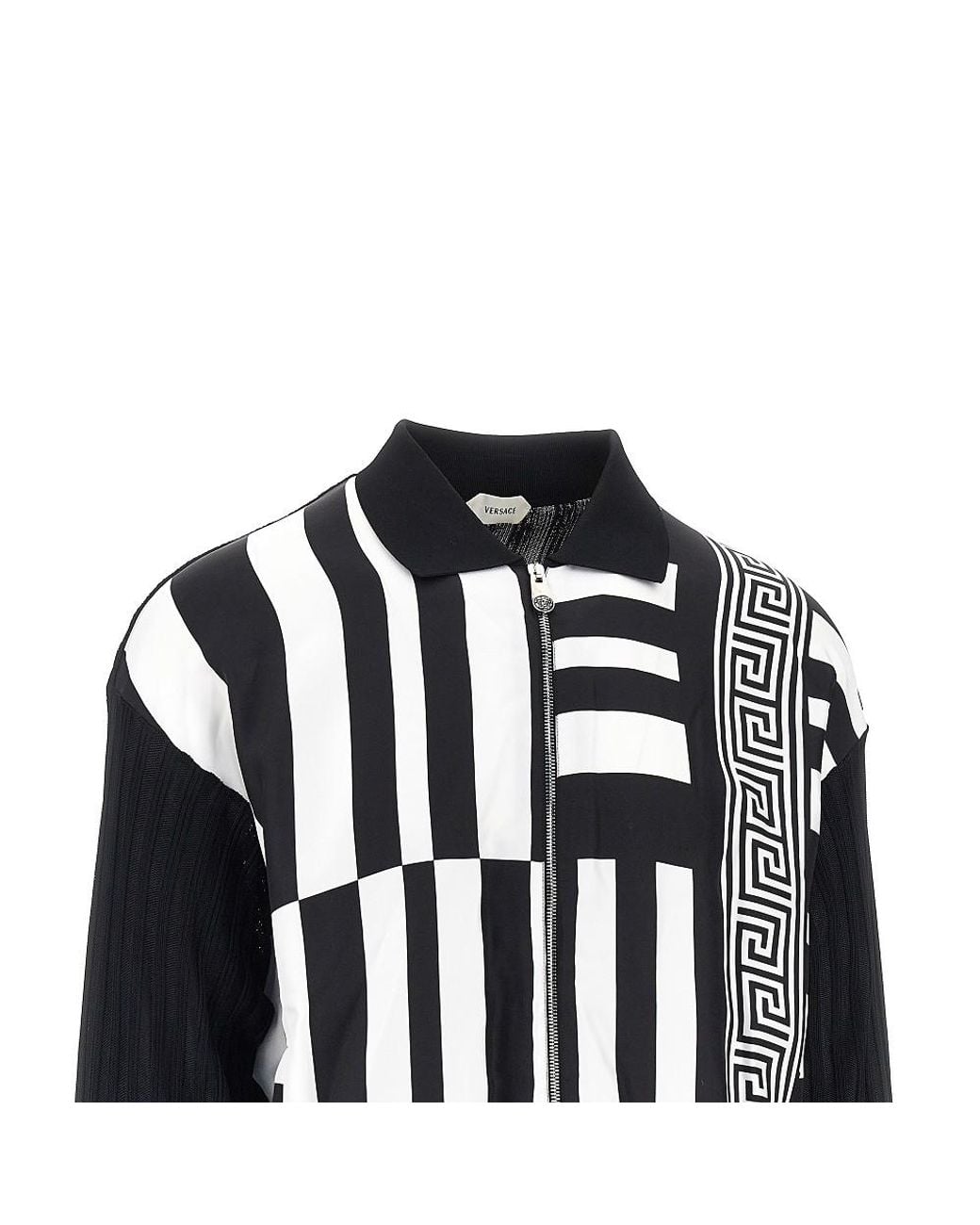 Versace Black Cardigan With Sylvester Print for men