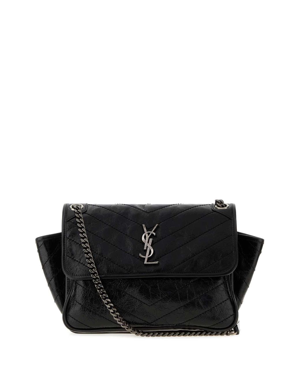 Saint Laurent Black Niki Tripouch Leather Mini Bag