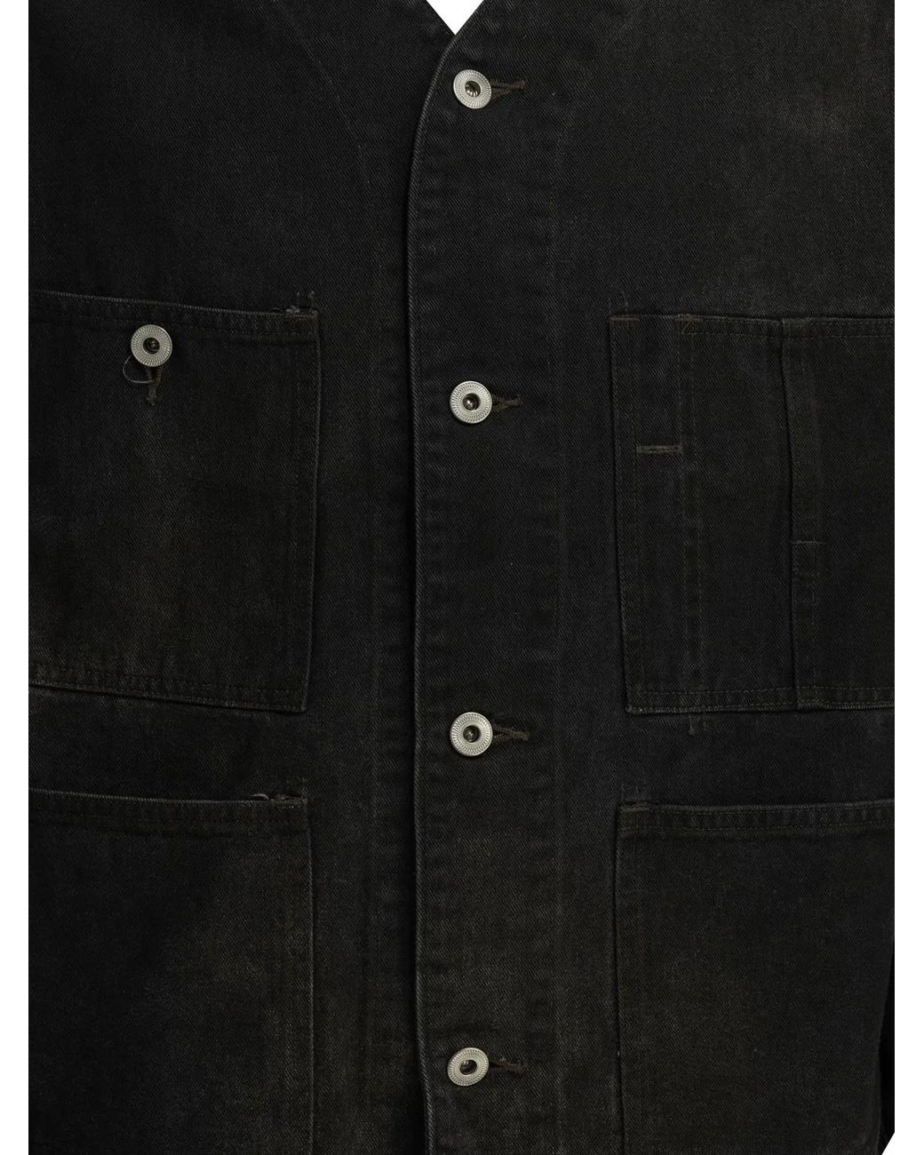 A.PRESSE Black "Engineer" Denim Jacket for men