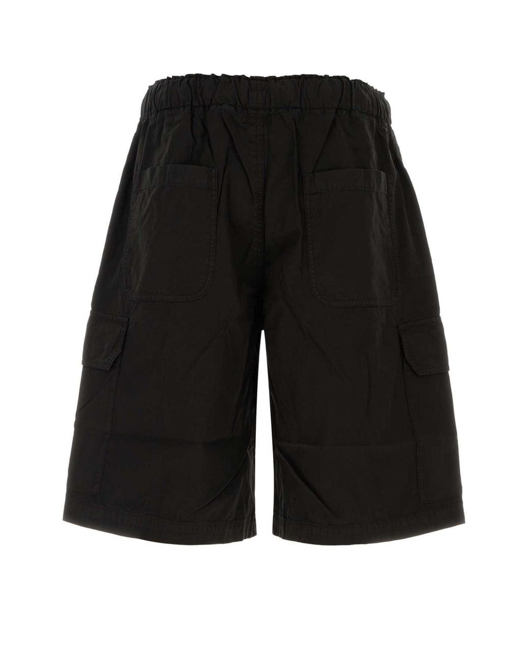 Palm Angels Black Cotton Bermuda Shorts for men