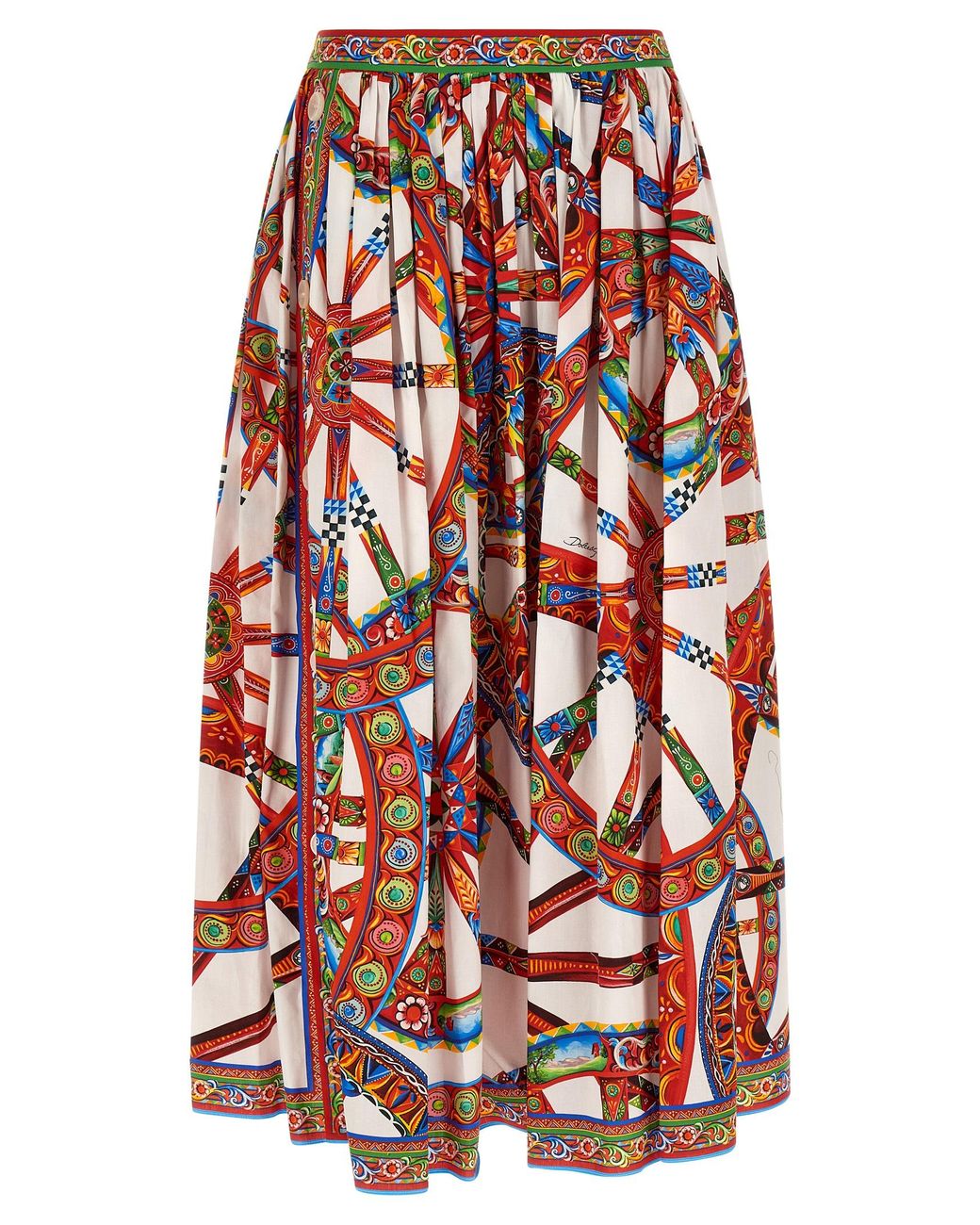Dolce & Gabbana Red 'carretto' Skirt
