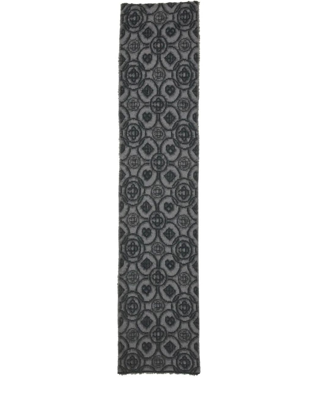 Casablanca Gray Monogram "Fluffy" Scarf for men