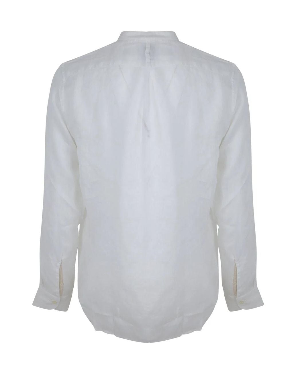 Dnl White Korean Neck Shirt for men
