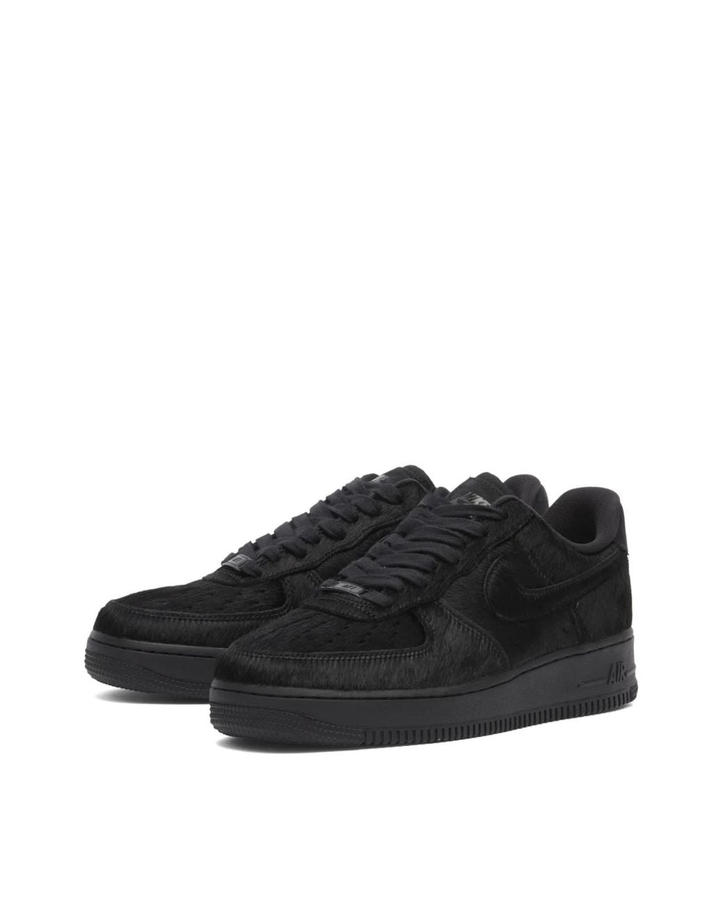 Nike Black Air Force 1 Low '07 Pony Hair Sneakers