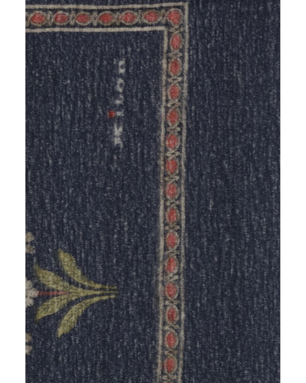 Kiton Blue Silk Scarf With Fringes for men