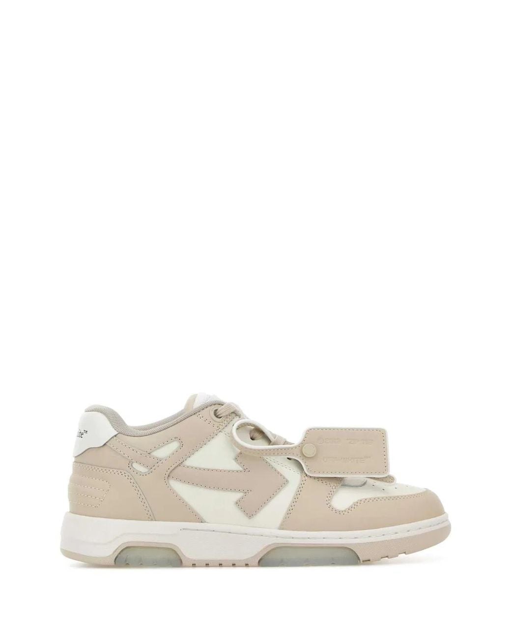 Off-White c/o Virgil Abloh White Two-tone Leather Out Of Office Sneakers