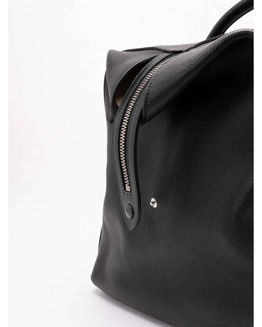 Santoni Black Duffle Bag for men