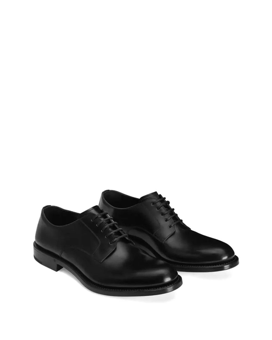 Dolce & Gabbana Black Dolce & Gabbana Leather Flat Shoes for men