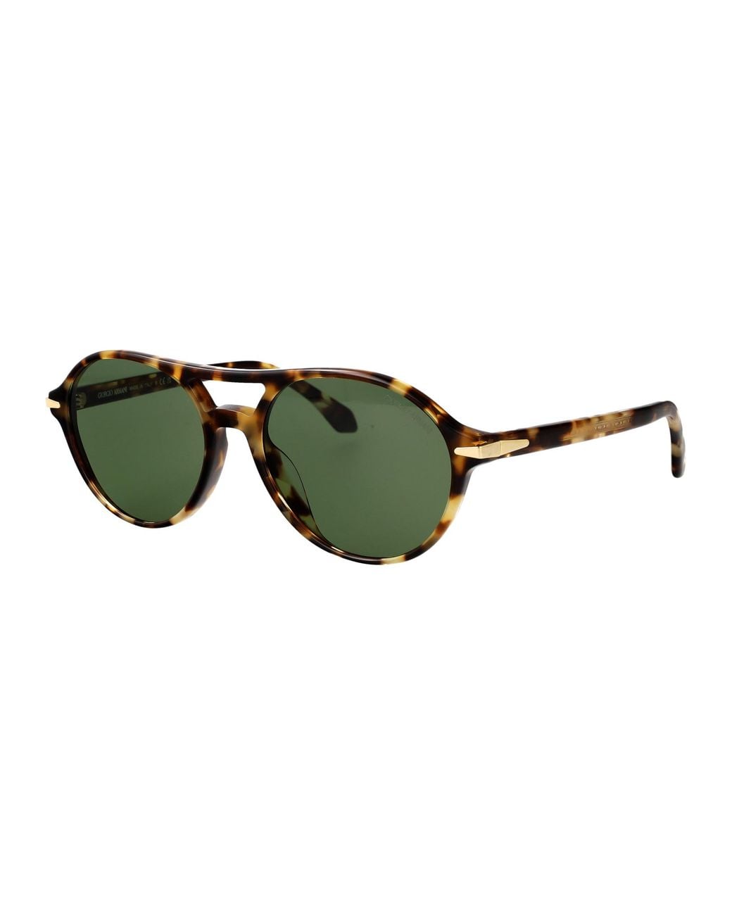 Giorgio Armani Green Havana Acetate Sunglasses