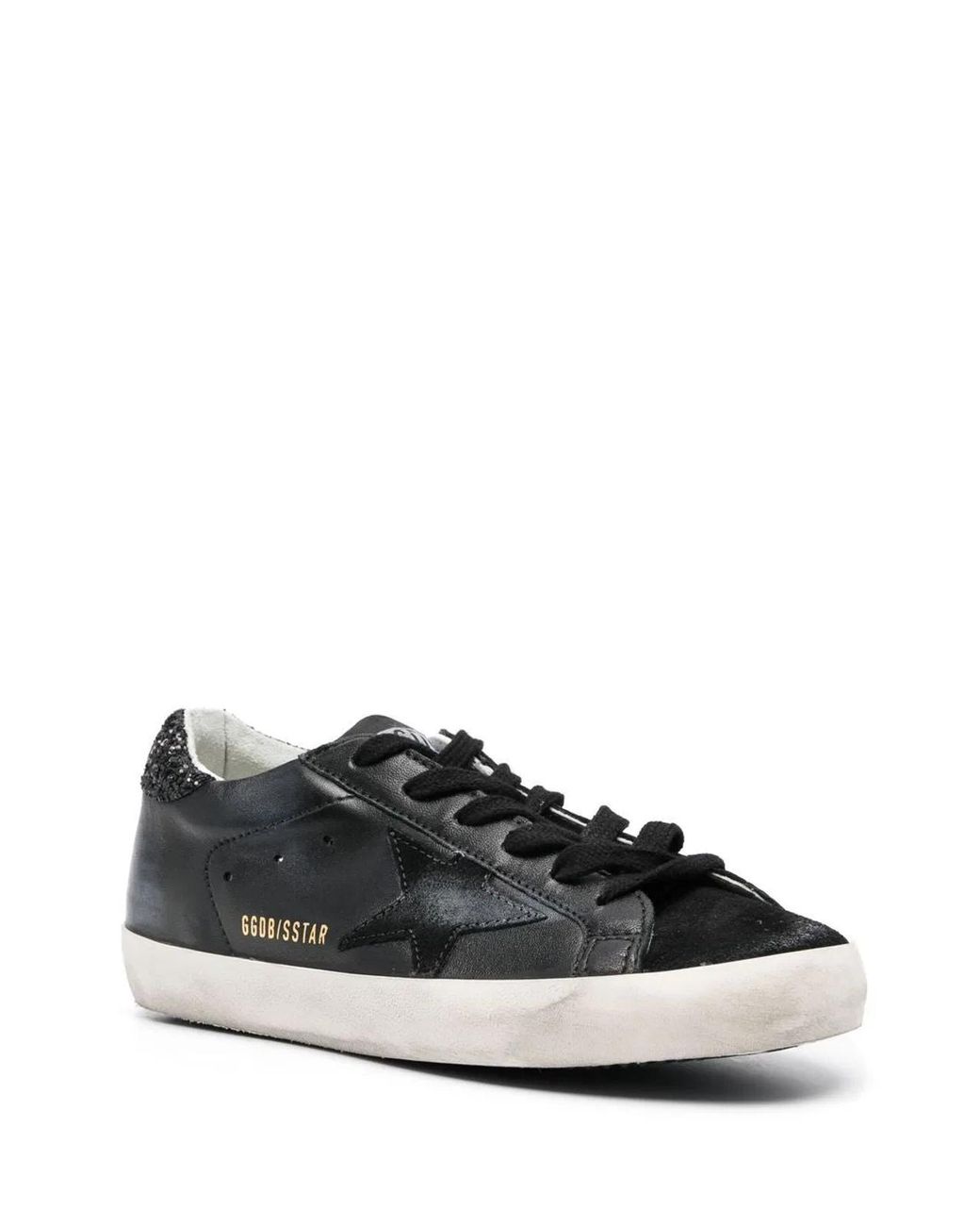 Golden Goose Deluxe Brand Black Super-Star Leather & Suede Sneakers