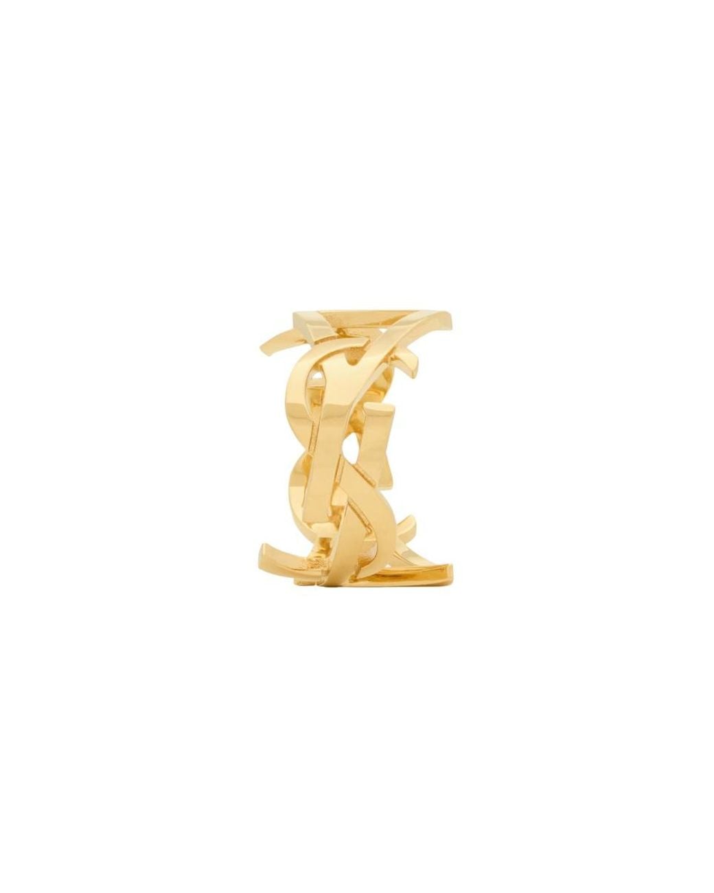 Saint Laurent Metallic Anello Ferma Sciarpa "Cassandre"