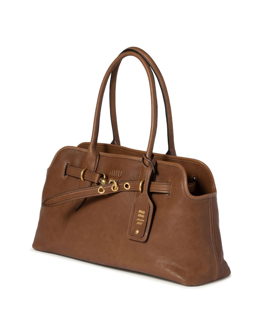 Miu Miu Brown Aventure Tote Bag