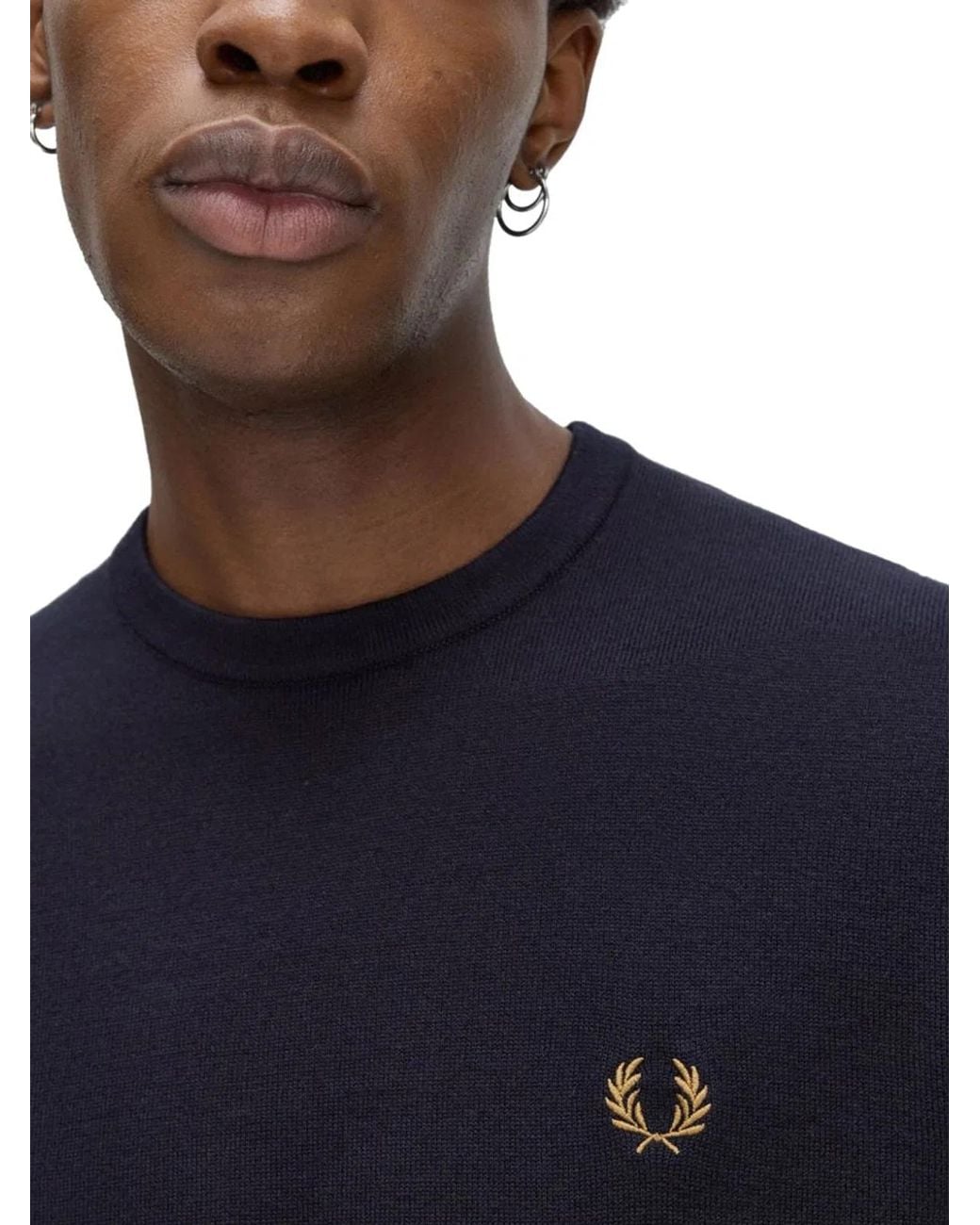 Fred Perry Blue Jersey With Logo for men