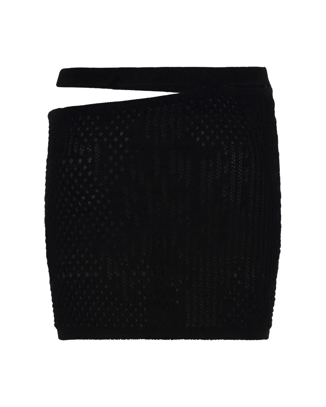 Roberta Einer Black Knitted Mini Skirt