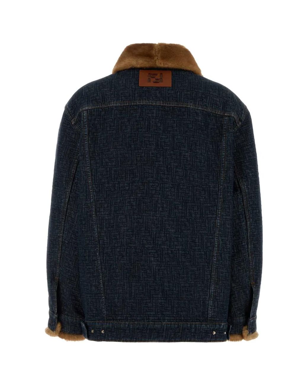 Fendi Blue Cotton Padded Denim Jacket